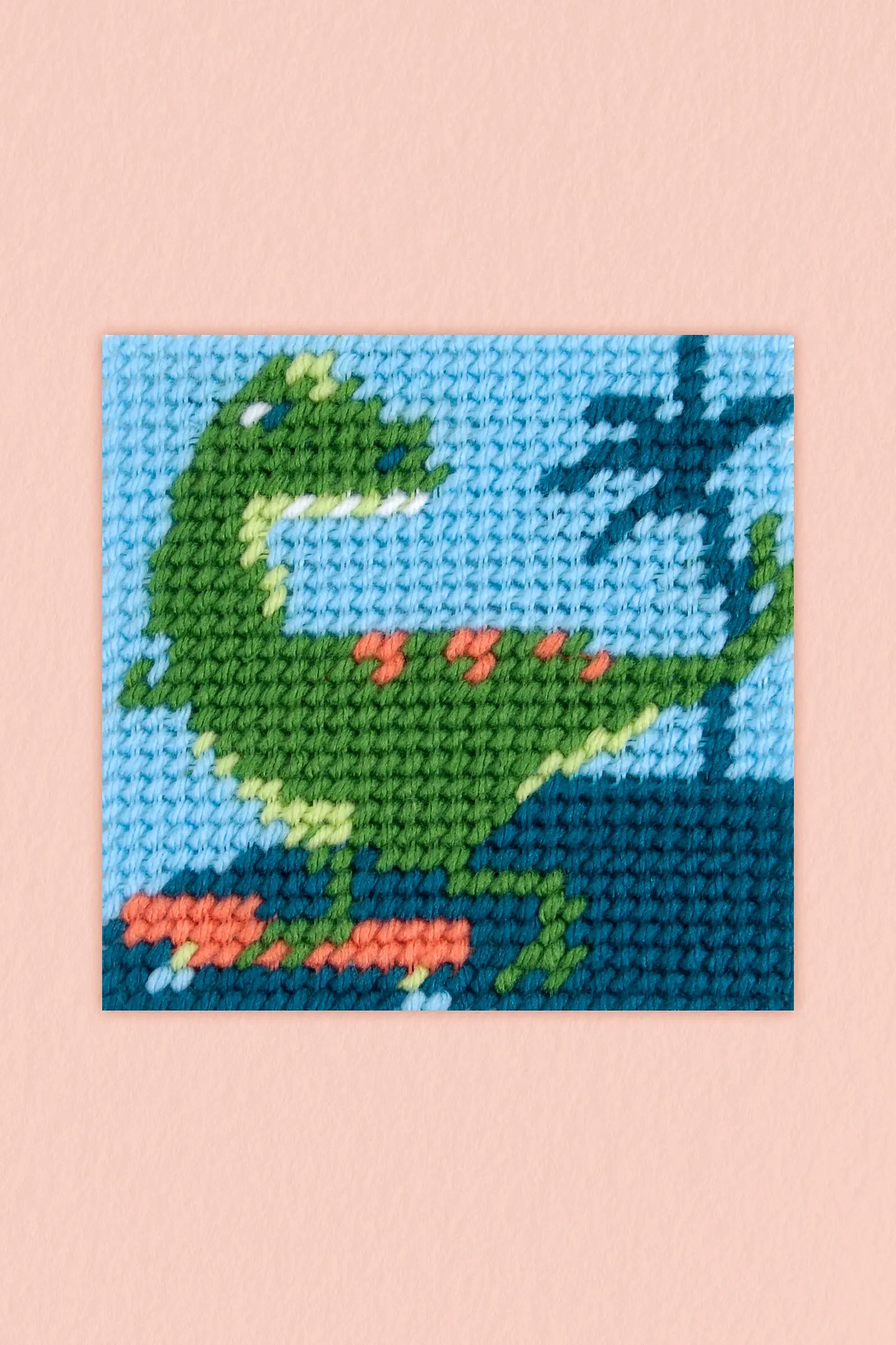 Kit de canevas pour enfant Didier le dinosaure