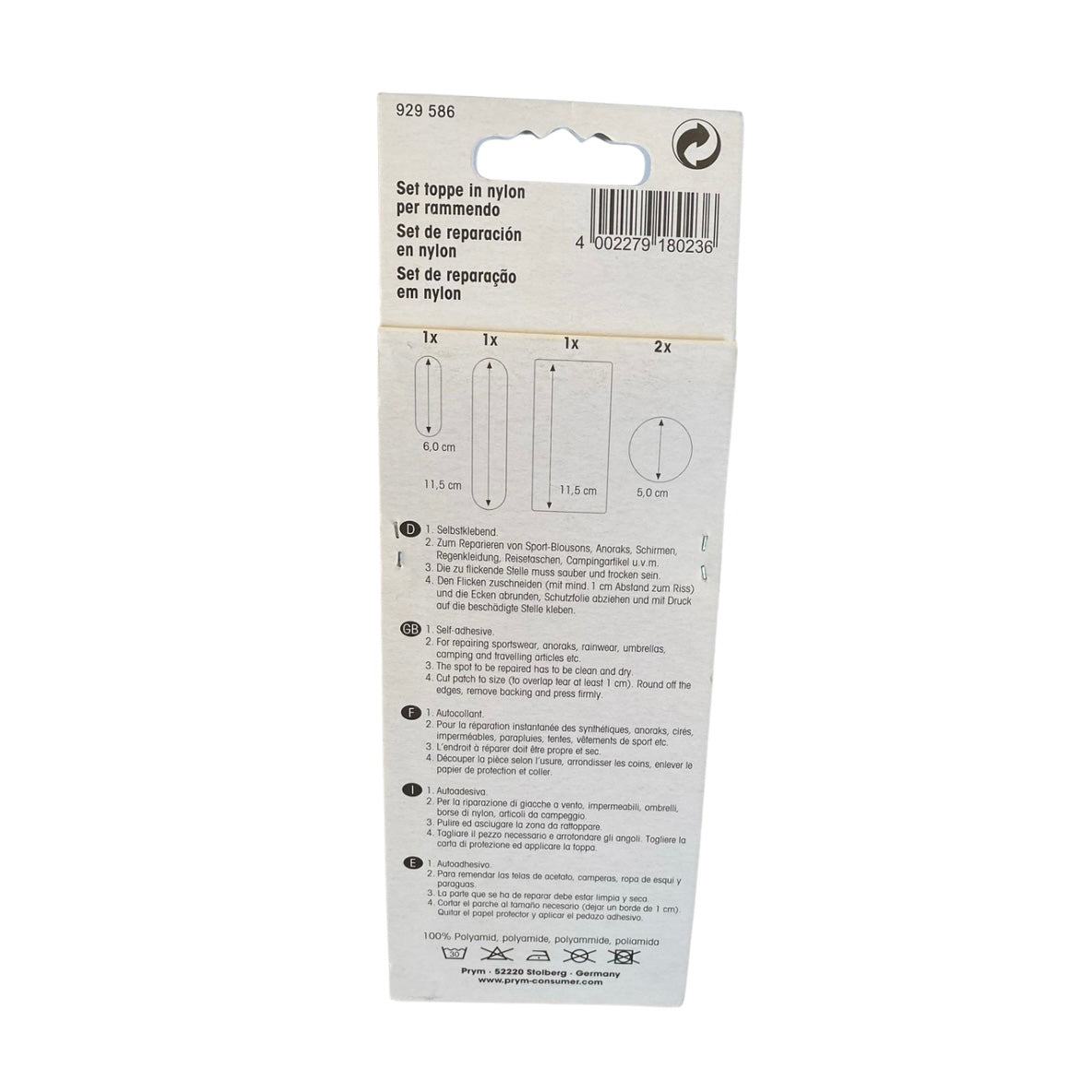 Gold-Zack – Kit de réparation nylon autocollant