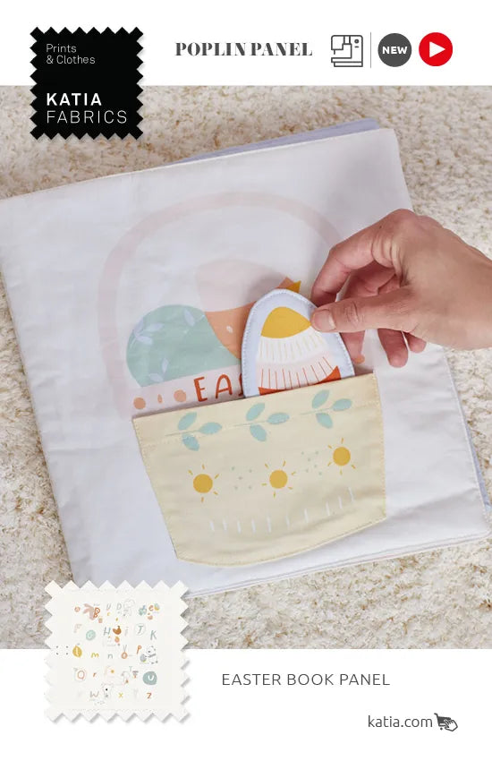 Panneau en coton Easter Book
