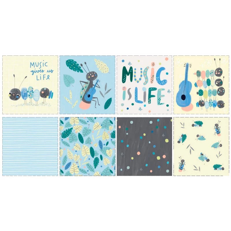 Panneau de Tissu Popeline Katia – Ants & Music