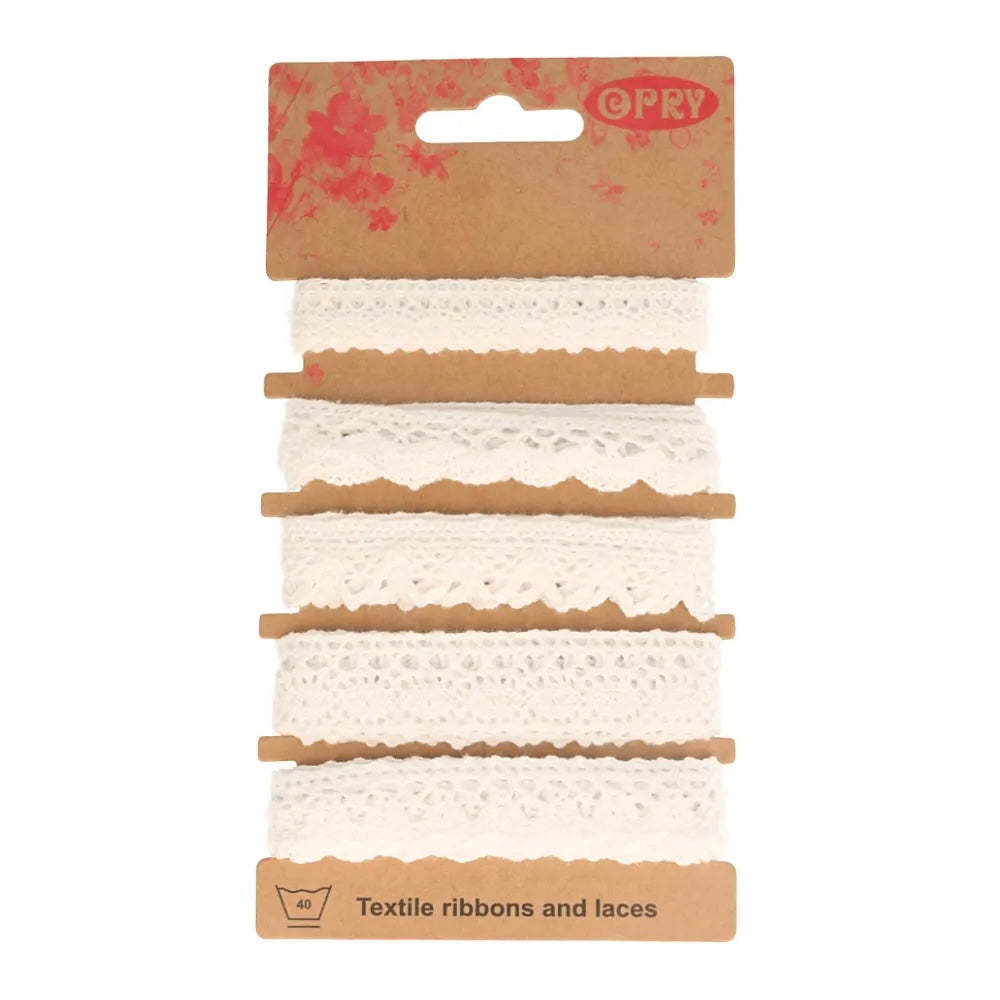 Assortiment de dentelles en coton