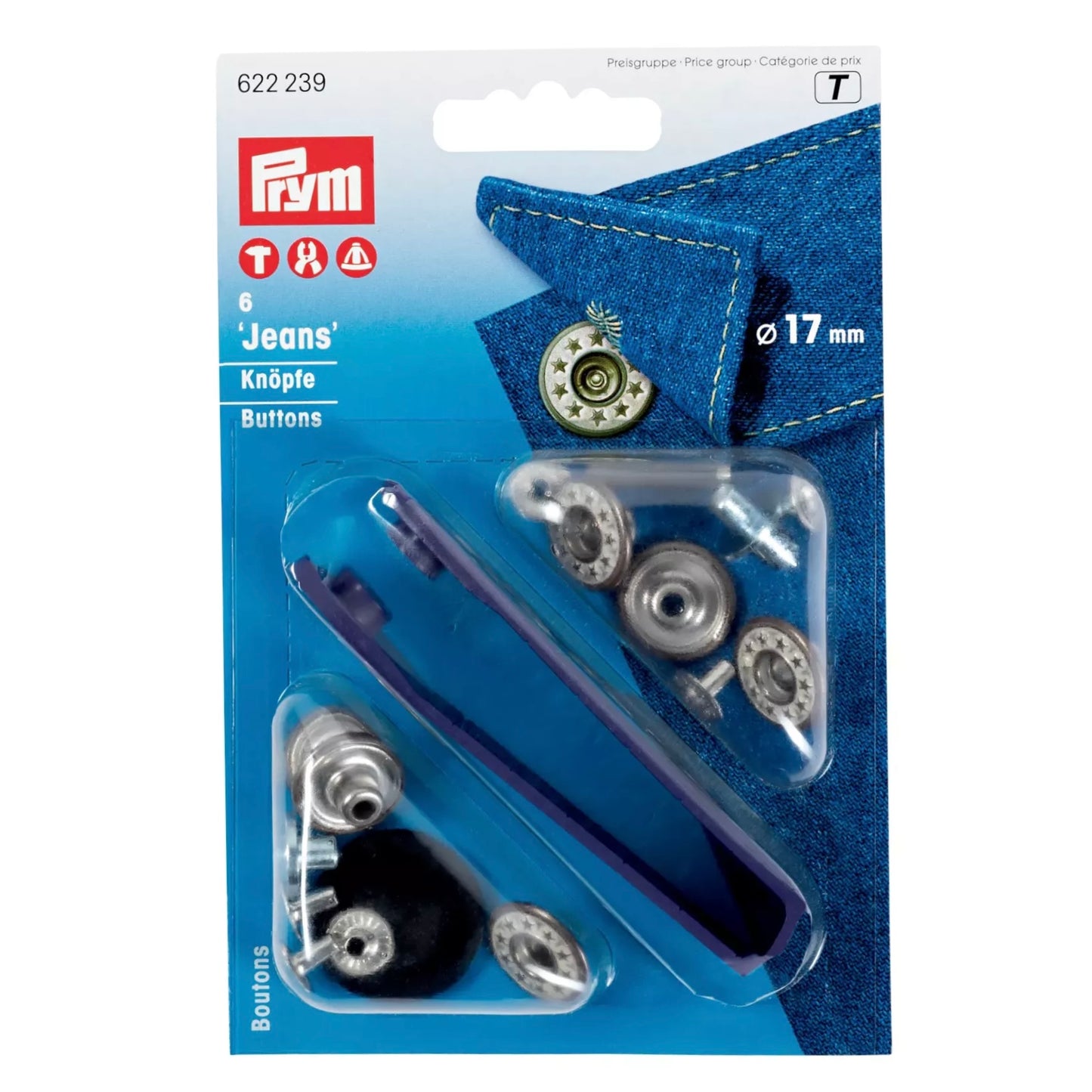 Boutons jean à river sans couture