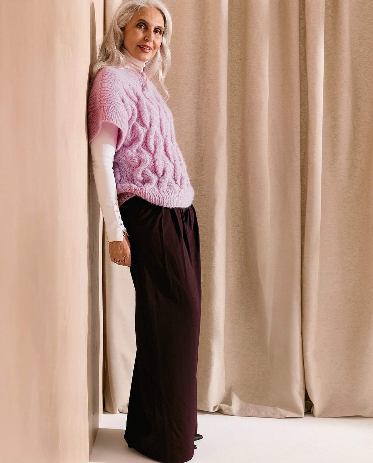 MODÈLE PULL FEMME SANS MANCHES RÉMY