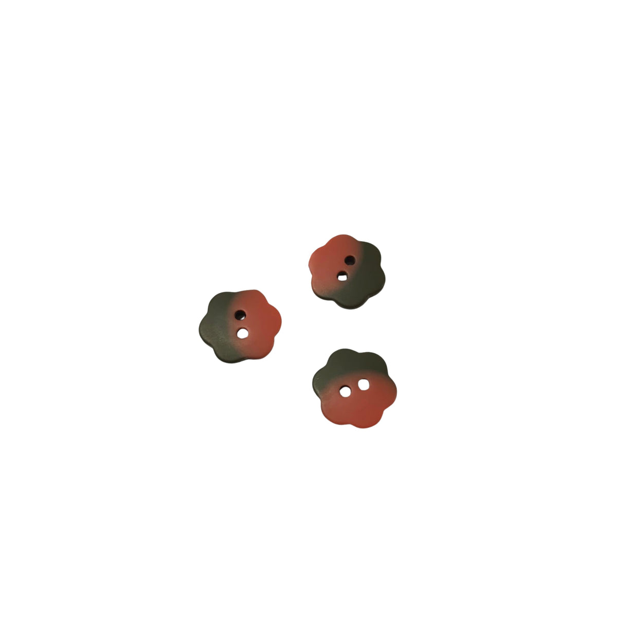 Bouton fleur bicolore à 2 trous