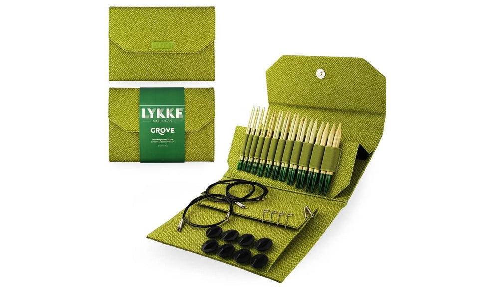 Set d’aiguilles circulaires interchangeables en bambou