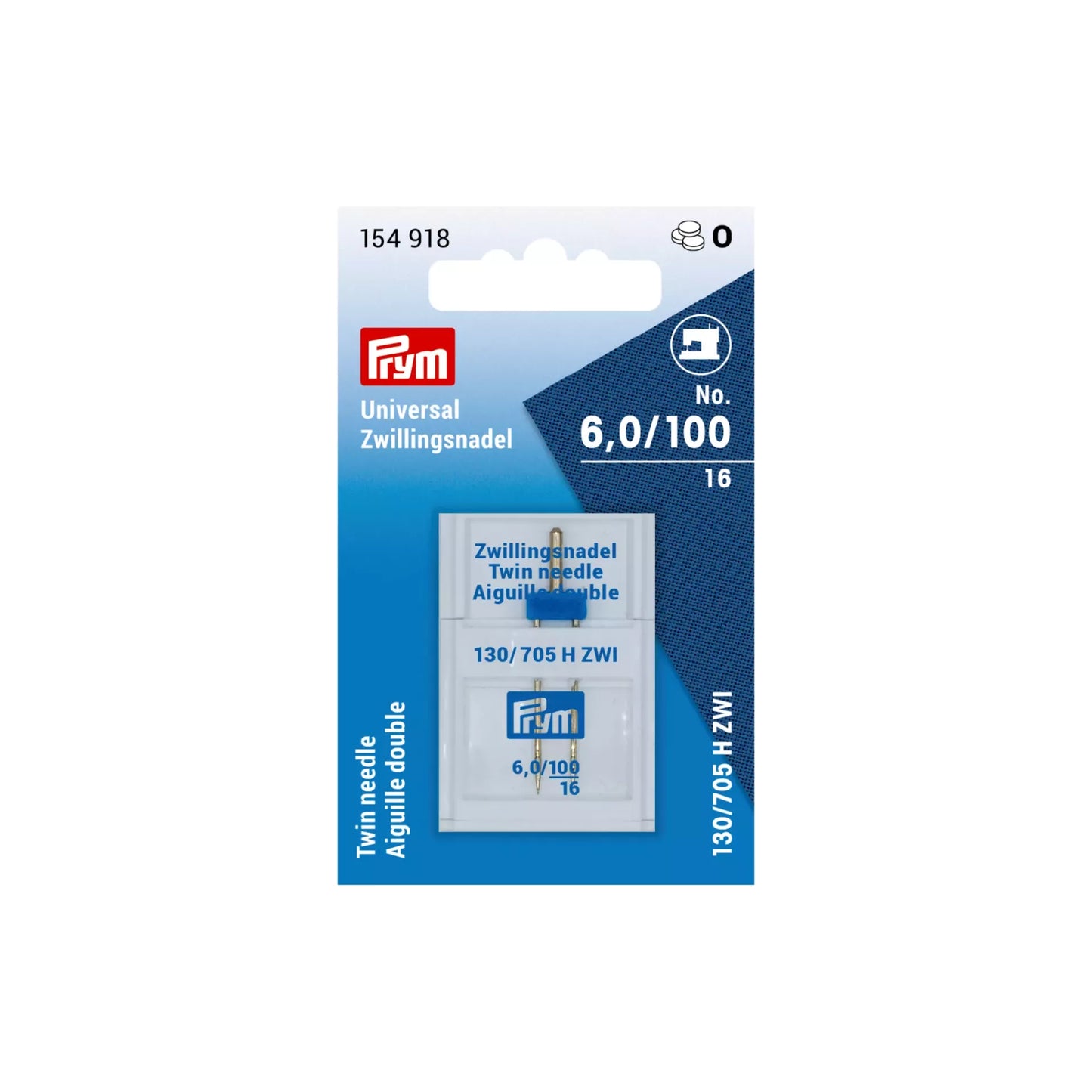 Aiguille double pour machine à coudre « Universal », 130/705, 80/2,5mm