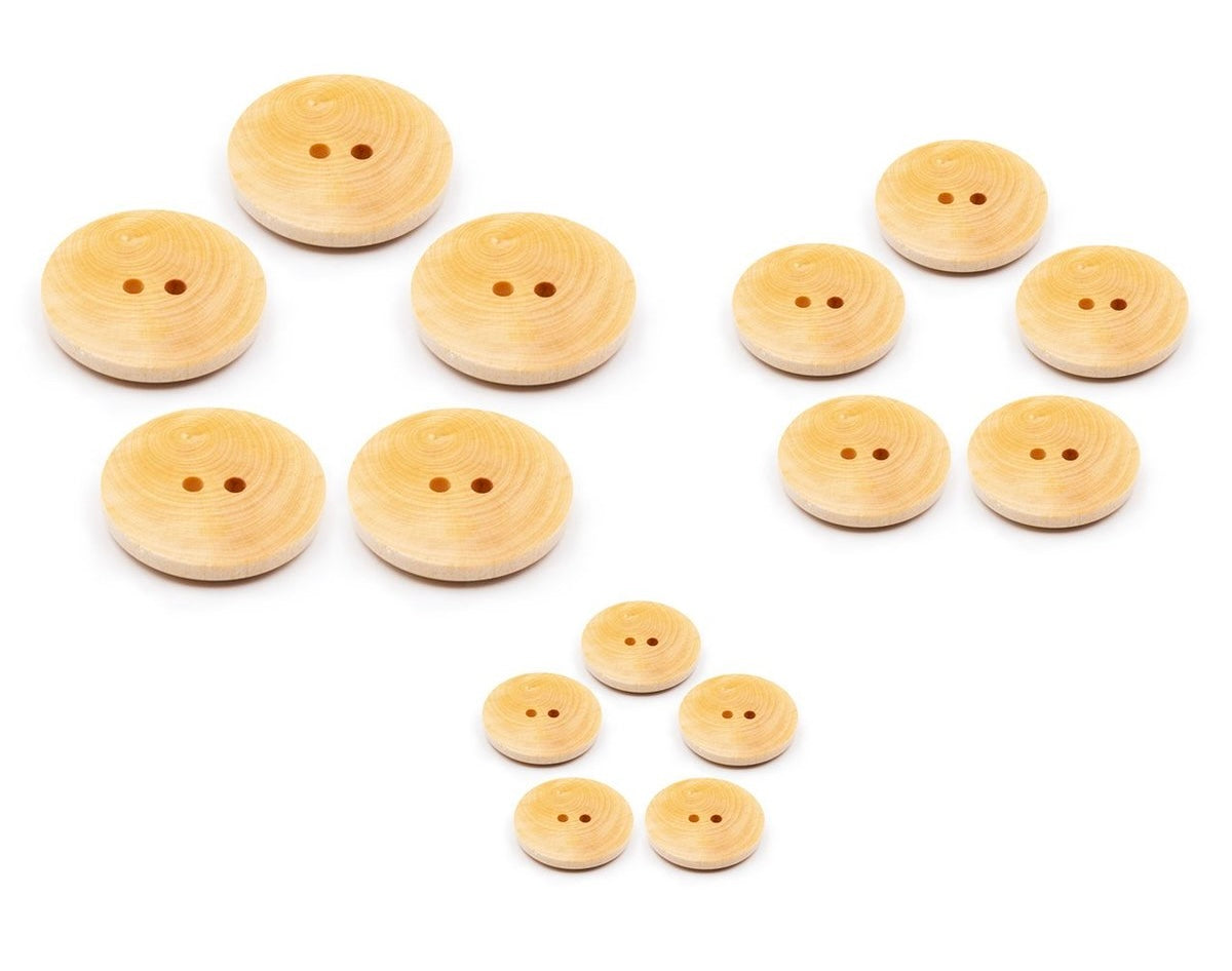 Lot De 5 Boutons Buis Naturel