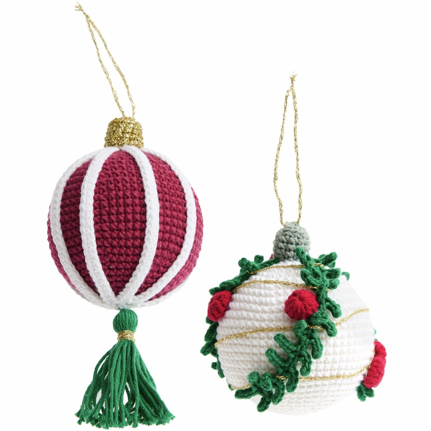 RICORUMI KIT DE CROCHET BOULES DE NOËL DORÉES
2 PIÈCES