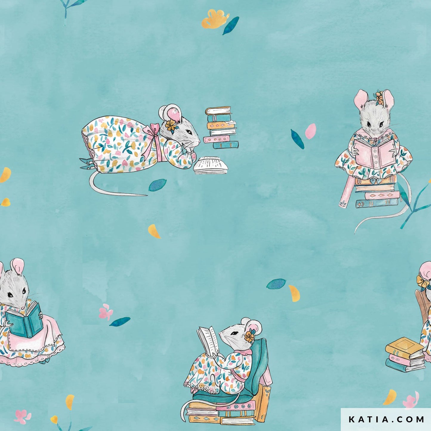 POPELINE DE COTON LITTLE RAT READING