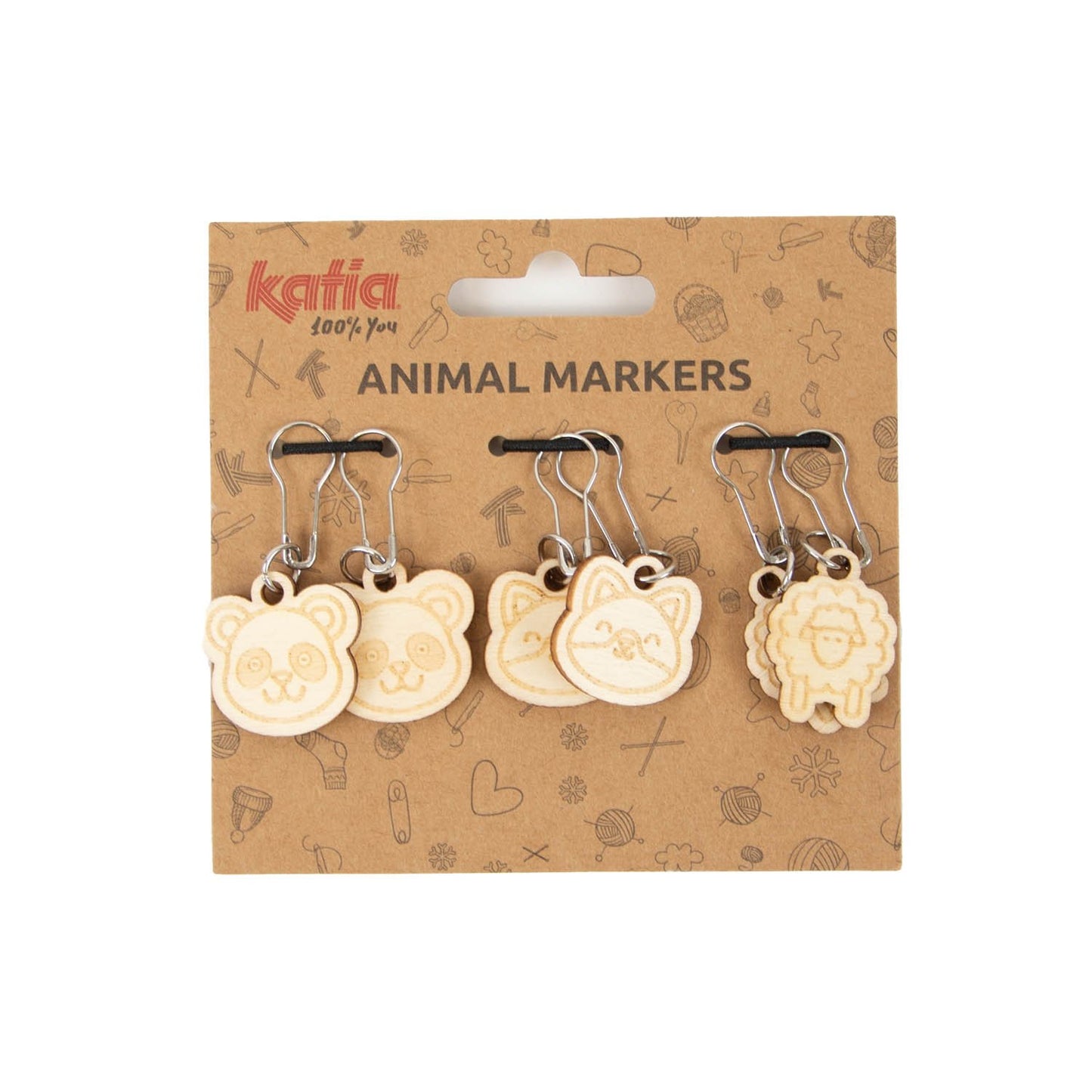 MARQUEURS DE MAILLES ANIMAUX EN BOIS