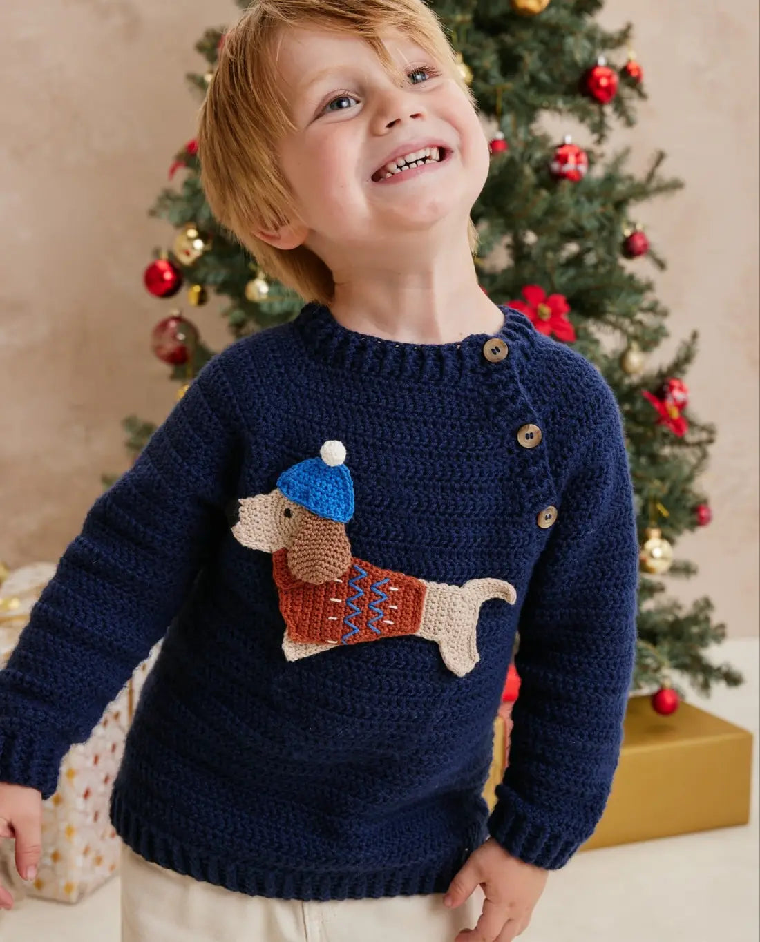MODÈLE PULL ENFANT CHIEN ARSENE
