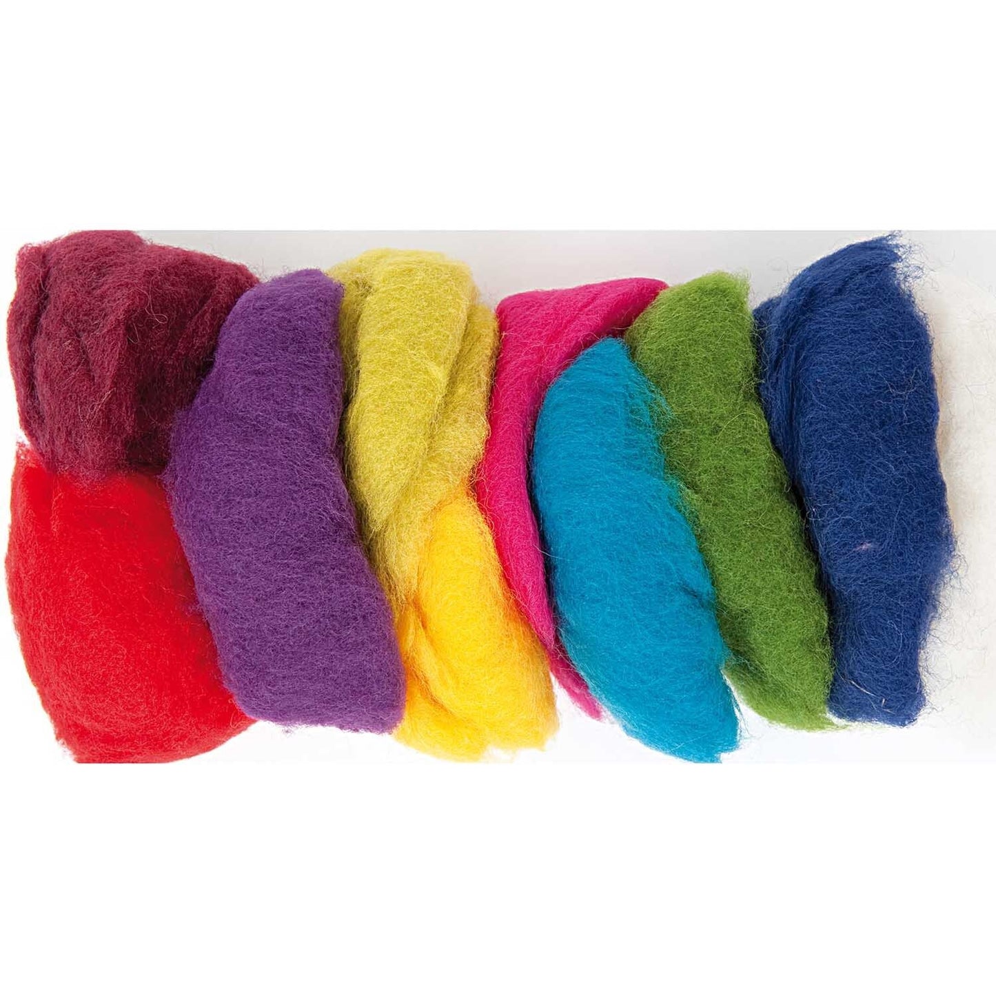 Laine de mouton à feutrer – Coloris assortis – 100 g