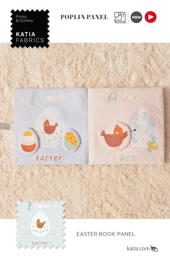 Panneau en coton Easter Book
