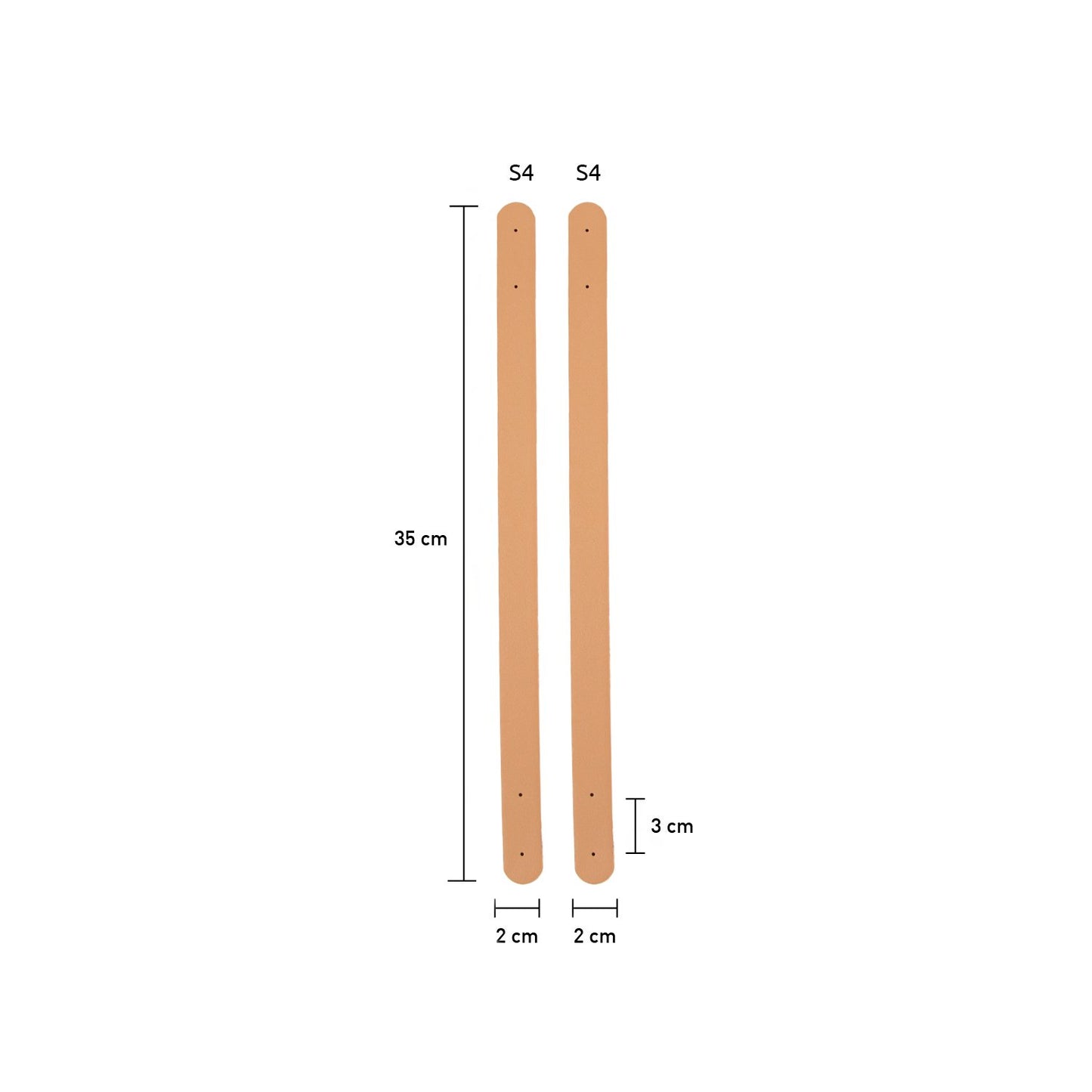 Anses de sac en similicuir 35 cm