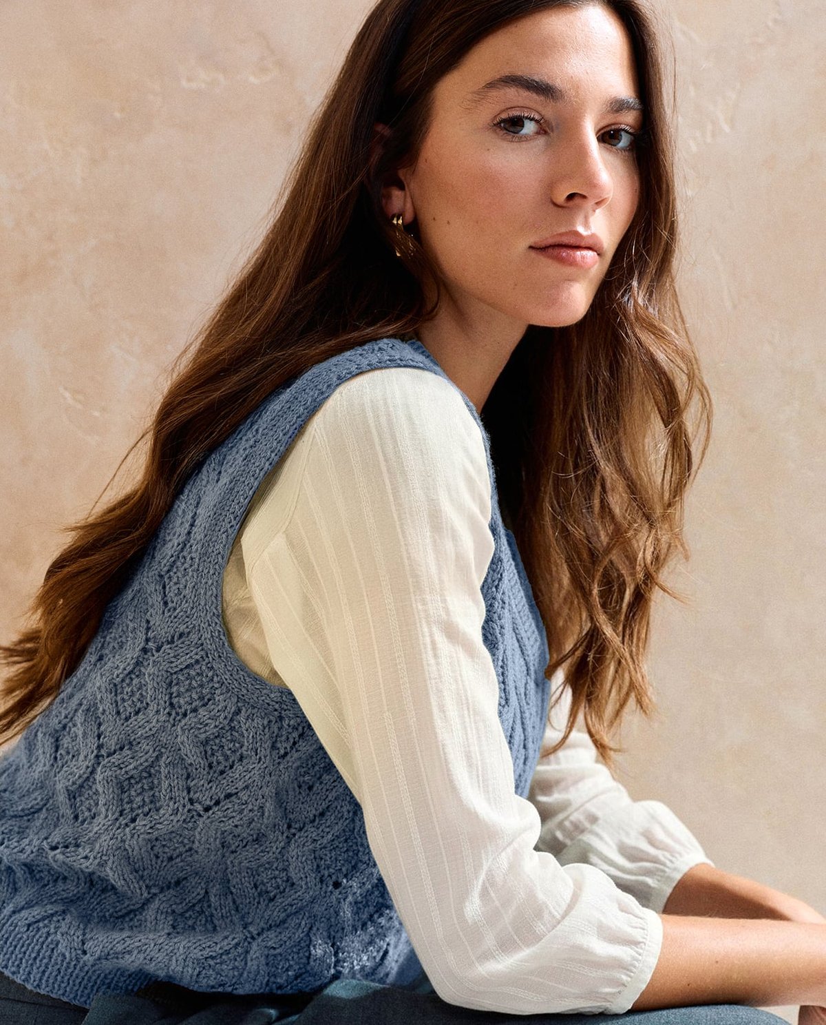 MODÈLE PULL SANS MANCHES FEMME CHARLY