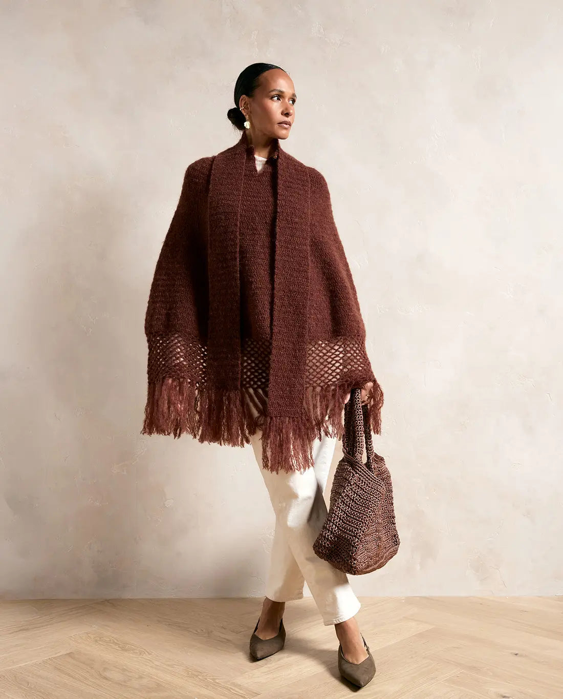 MODÈLE PONCHO ET ÉCHARPE FEMME AURÉLIA