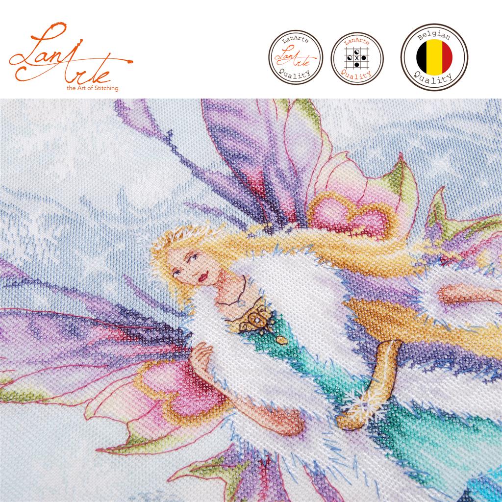KIT AU POINT COMPTÉ ELFE D'HIVER