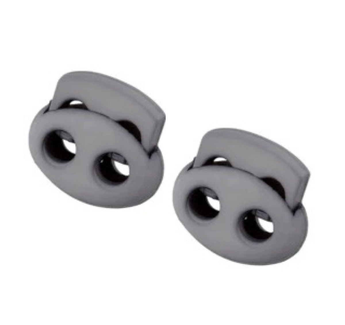 bouchon de cordon 2pcs gris