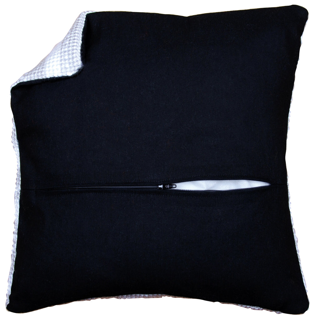 Dos de coussin avec tirette 45x45cm Noir