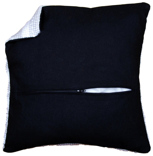Dos de coussin avec tirette 45x45cm Noir