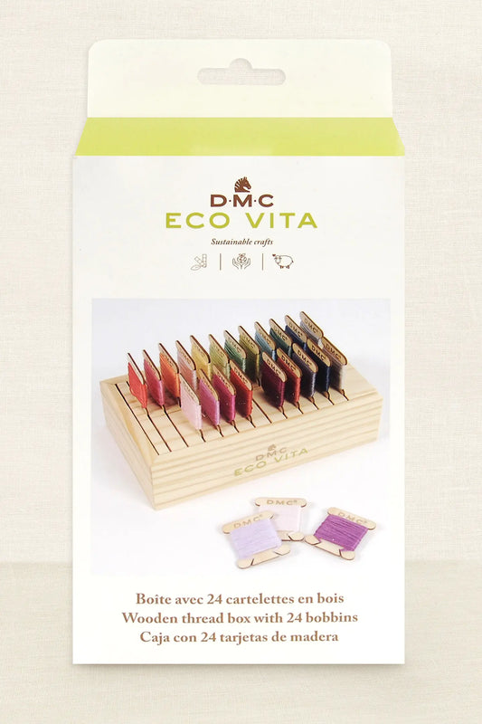 Boîte à projets en bois eco vita avec 24 cartonnettes