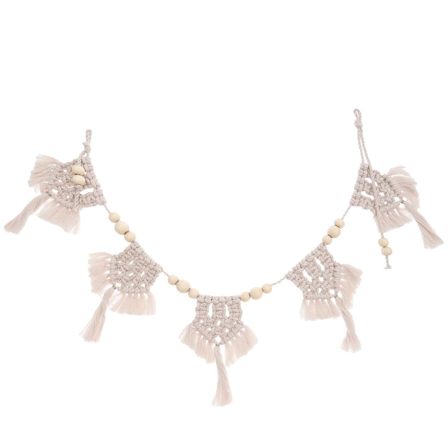 Macramé Beads Wood Natural