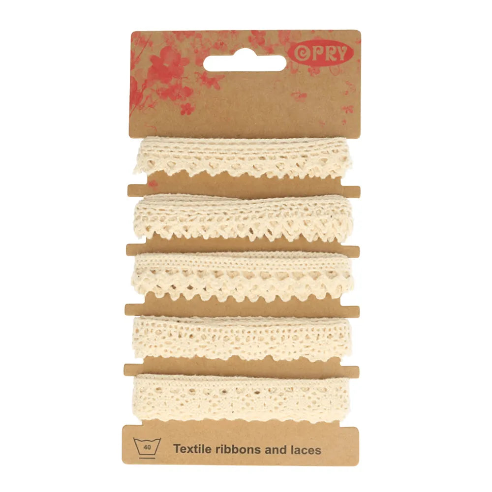 Assortiment de dentelles en coton