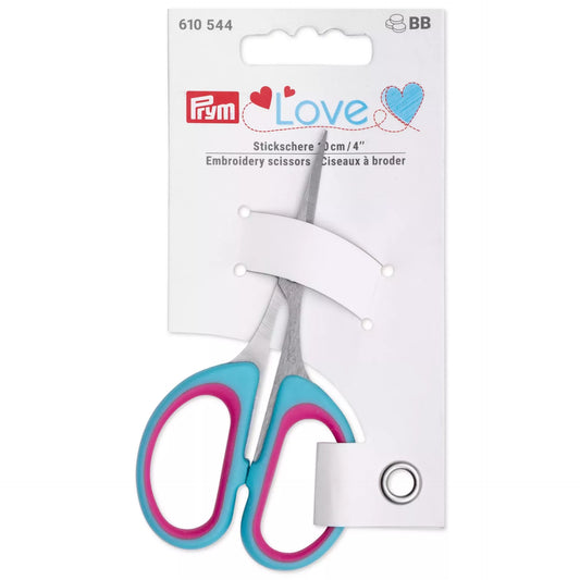 Ciseaux à broder Prym Love, 10 cm, menthe/rose