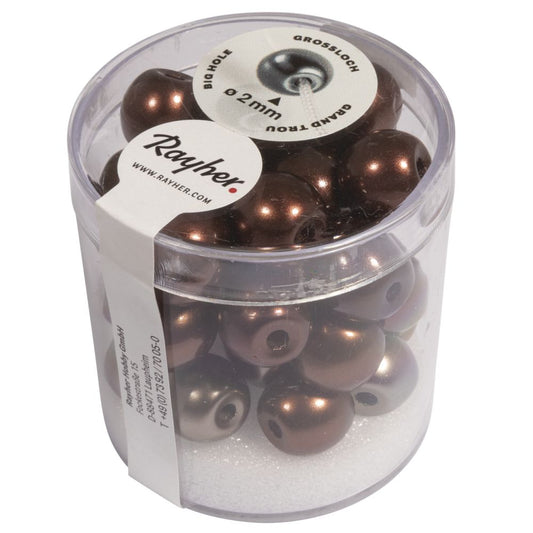 Perles Renaissance en verre ciré – 10 mm