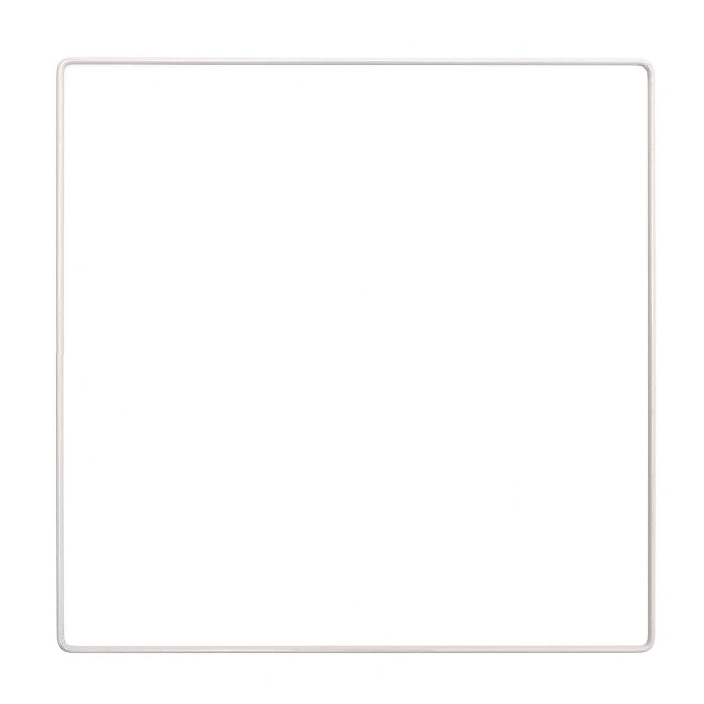 ANNEAU MÉTALLIQUE CARRÉ BLANC