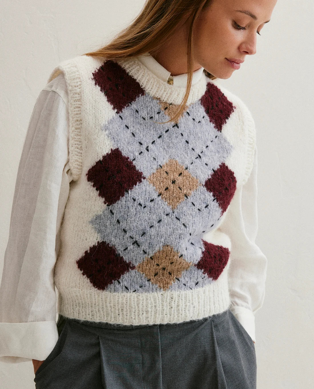 MODÈLE PULL SANS MANCHES OSCAR