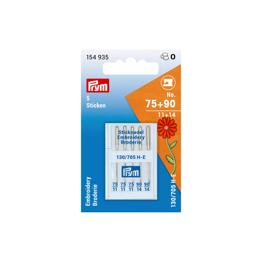 Prym Aiguilles pour machines à coudre « Broderie », 75 et 90
