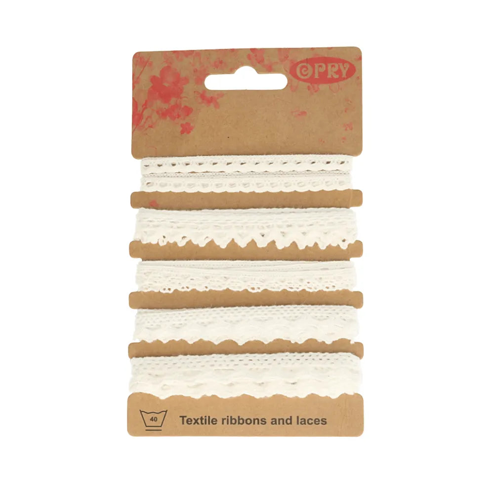 Assortiment de dentelles en coton
