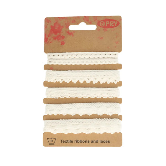 Assortiment de dentelles en coton
