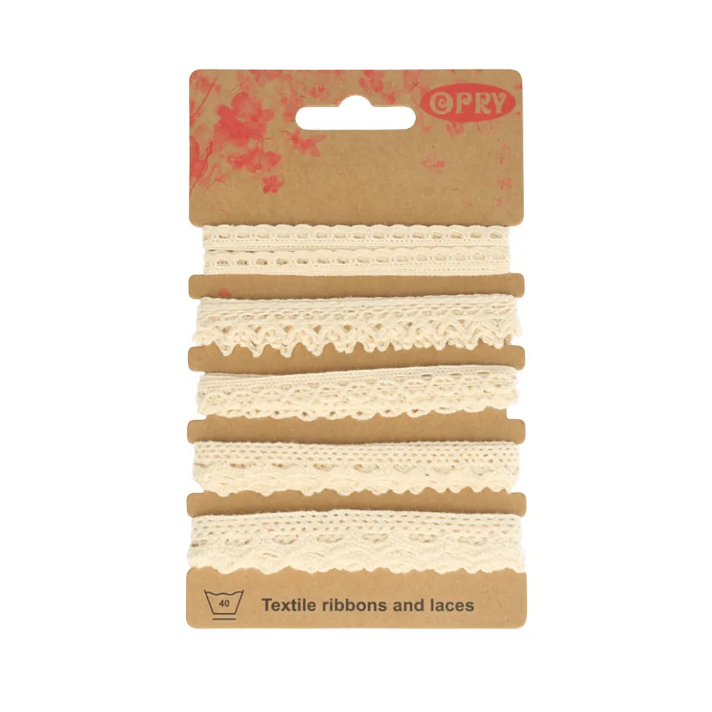 Assortiment de dentelles en coton