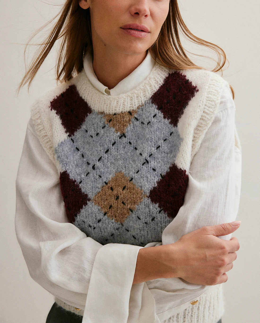 MODÈLE PULL SANS MANCHES OSCAR