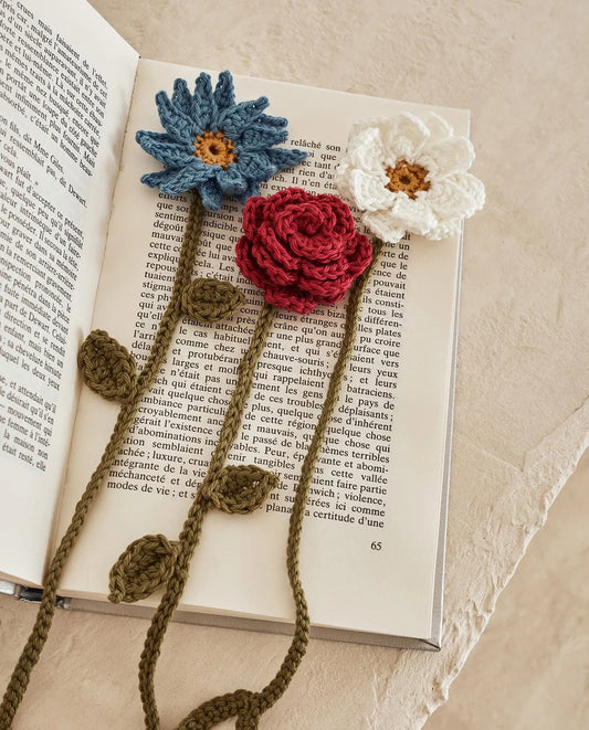 MODÈLE MARQUE-PAGES FLEURS