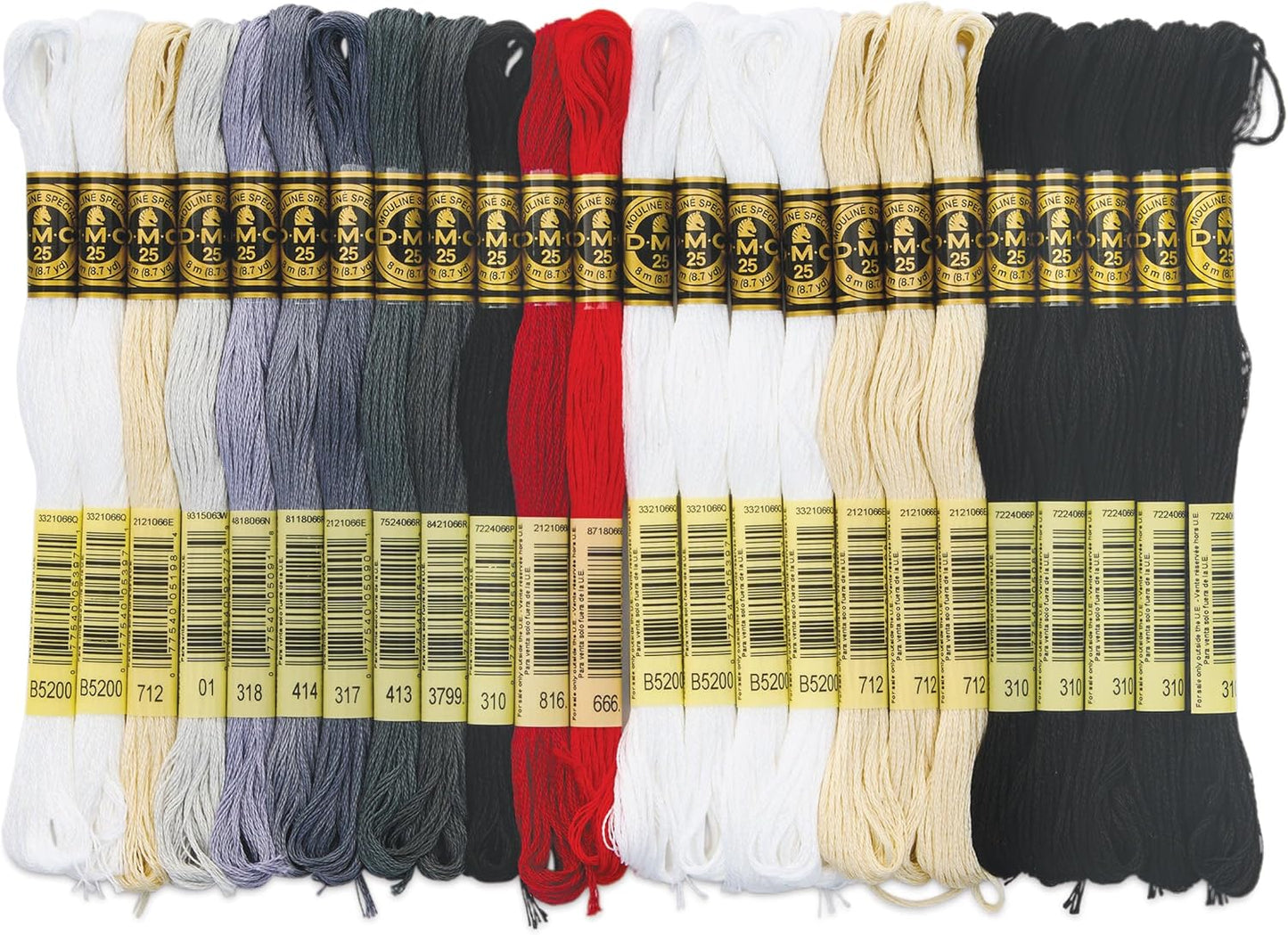 Boîte métal de 24 échevettes de fils Mouliné