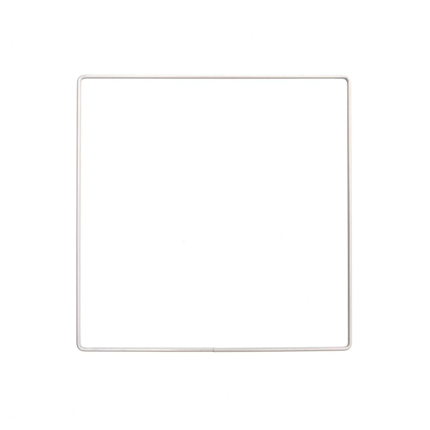 ANNEAU MÉTALLIQUE CARRÉ BLANC