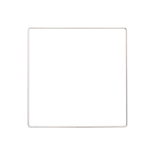 ANNEAU MÉTALLIQUE CARRÉ BLANC