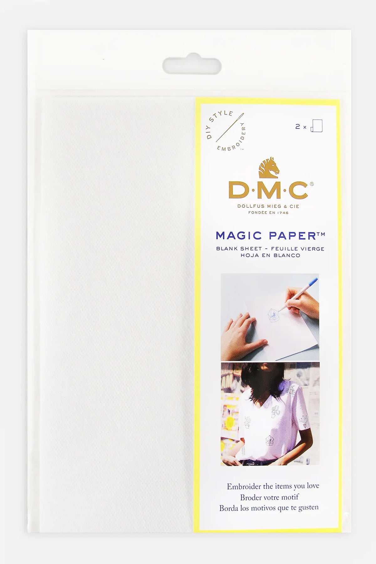 Papier Magique soluble pour broderie – A5 – 2 feuilles