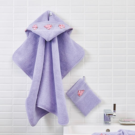 Sortie de bain à capuche à broder