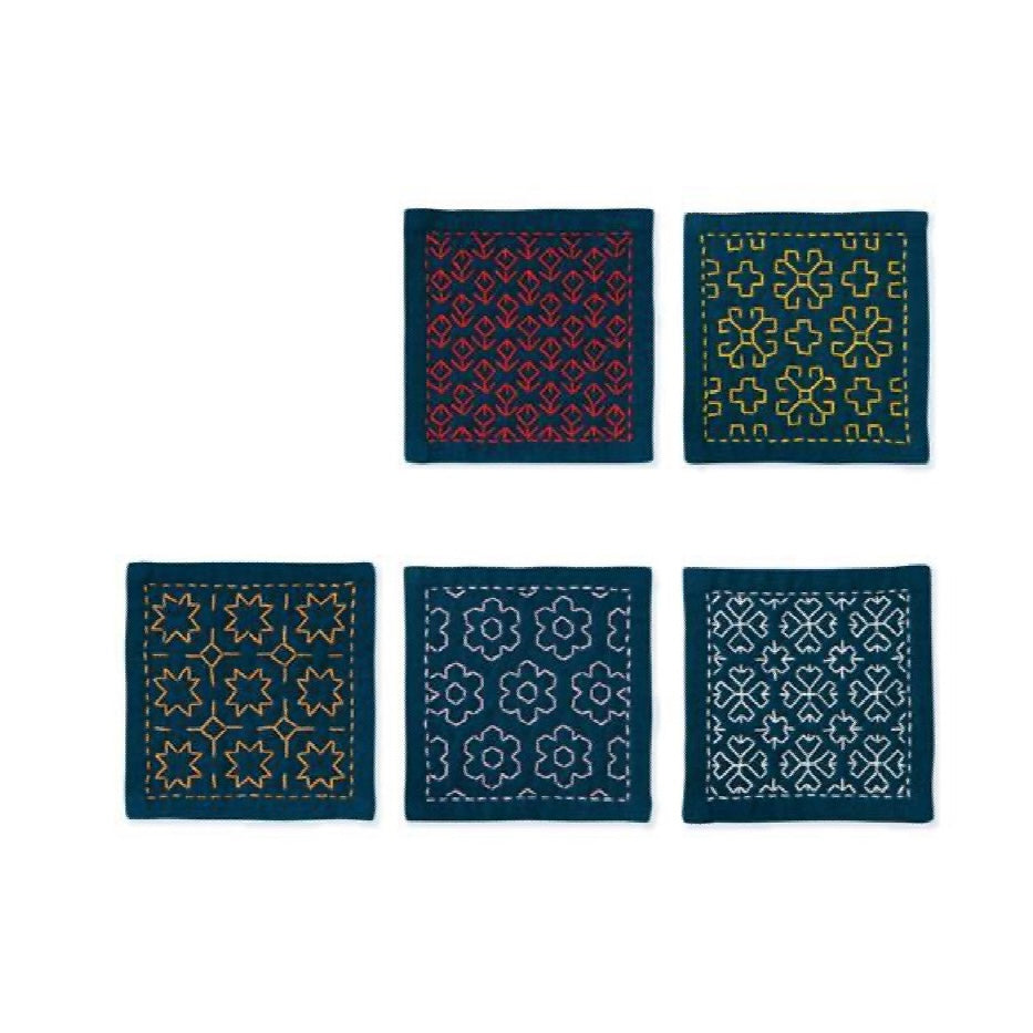 KIT SASHIKO OLYMPUS - 5 CARRES A BRODER