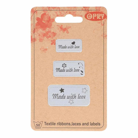 Étiquettes en simili cuir à coudre – 3 pièces