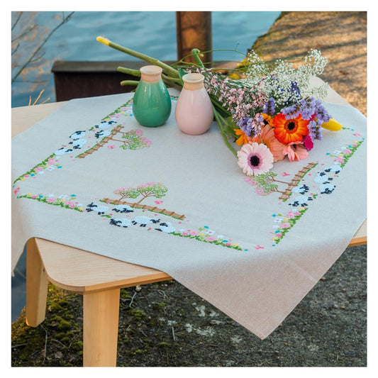 Nappe à broder imprimée (72 × 72 cm)