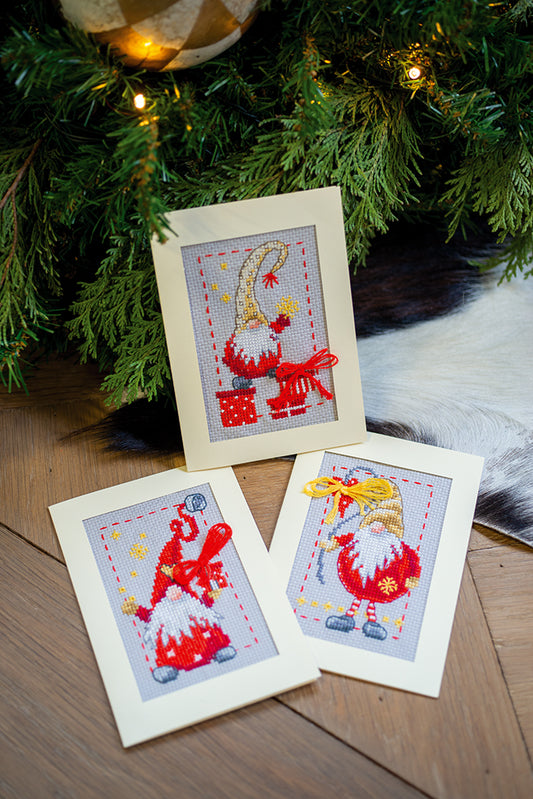 KIT CARTE DE VŒUX LUTIN DE NOËL LOT DE 3