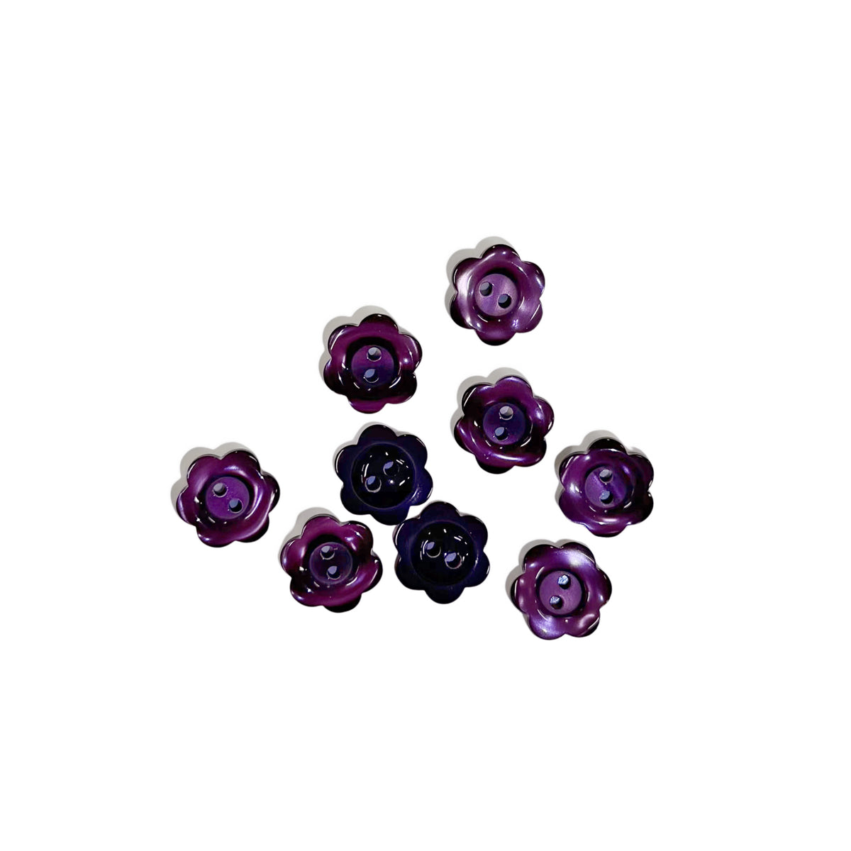 Bouton fleur 2 trous - 15mm