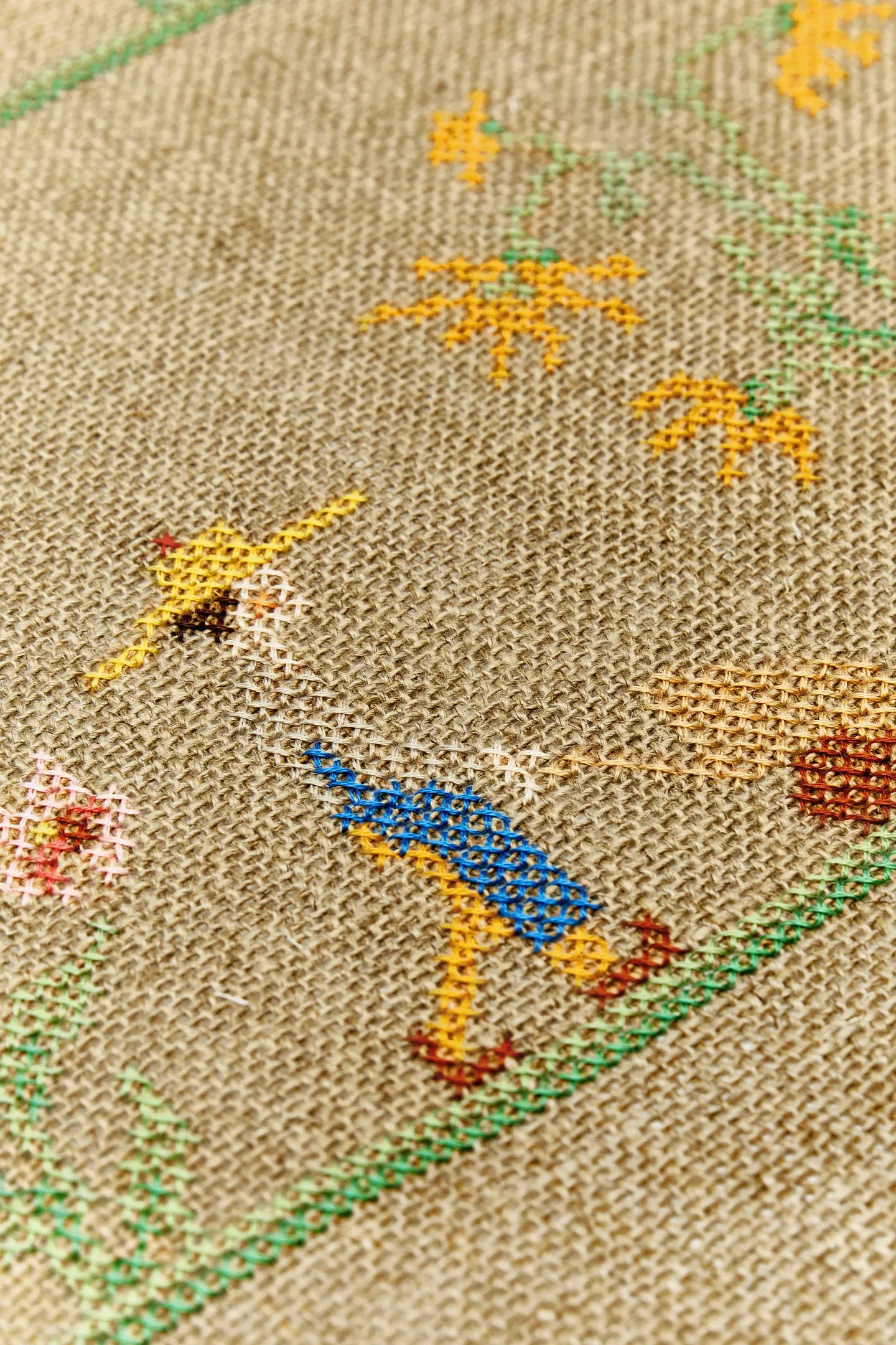 Toile lin rustique à broder - 5,2 fils/cm - 13ct 38.1x45.7cm Nature