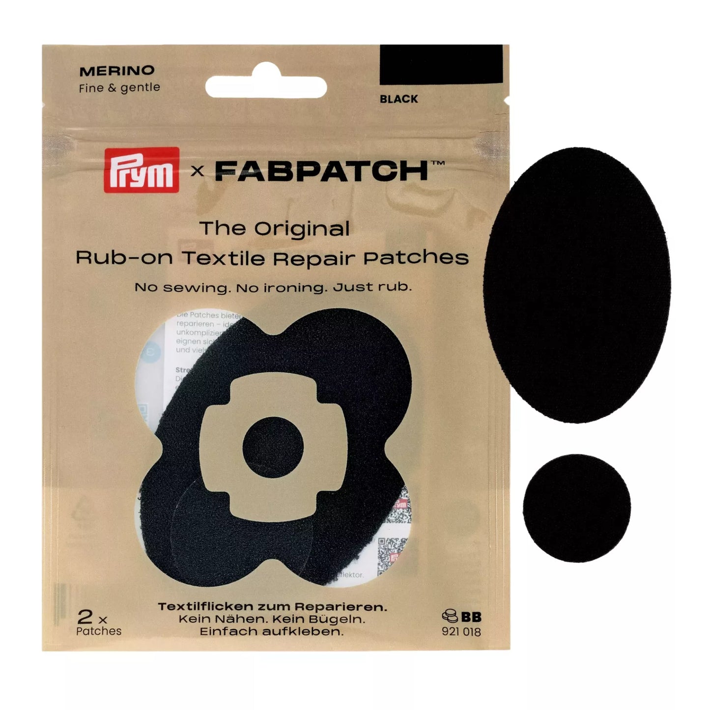 Rub-on Patch MERINO - Patch textile laine mérinos