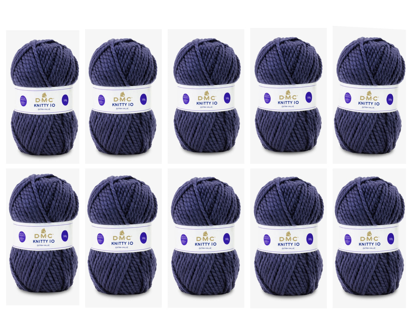 Lot de 10 pelotes de KNITTY 10